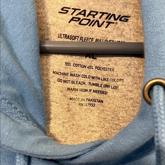 Starting Point Sky Blue Men’s Hoodie XL - Picture 8 of 9